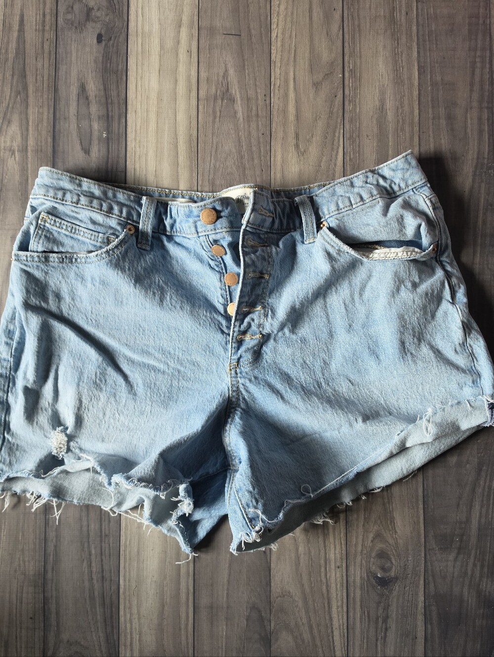 Universal Threads High-Rise Light Blue Denim Cutoff Shorts